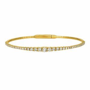 1.25 CT Diamond Flexible Bracelet 14K Yellow Gold